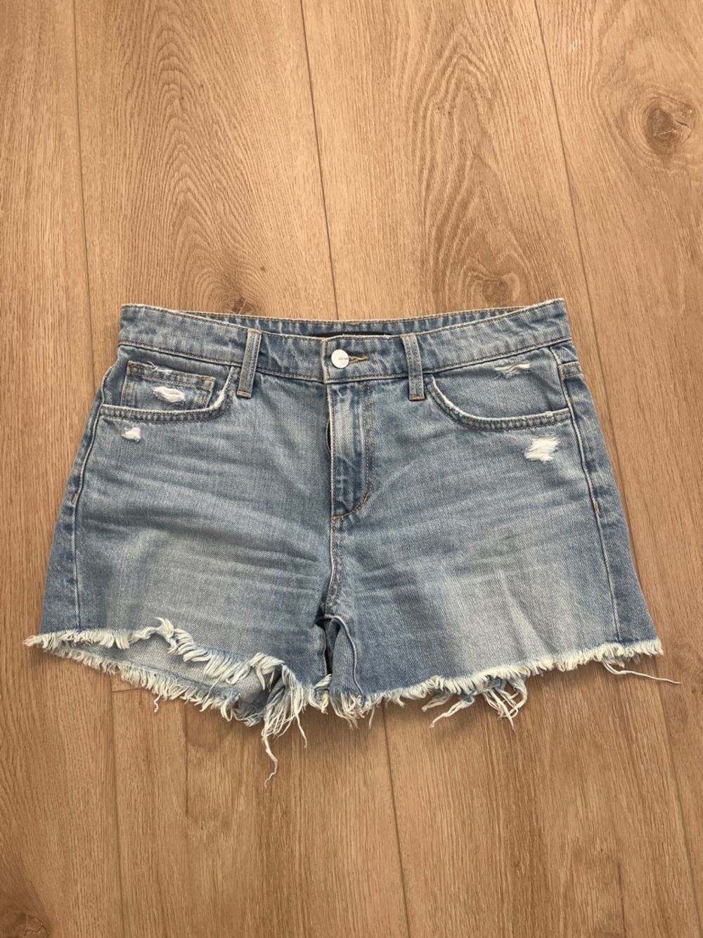 Joe’s The Ozzie 4” cut off short
 Light Blue Distressed Denim Shorts